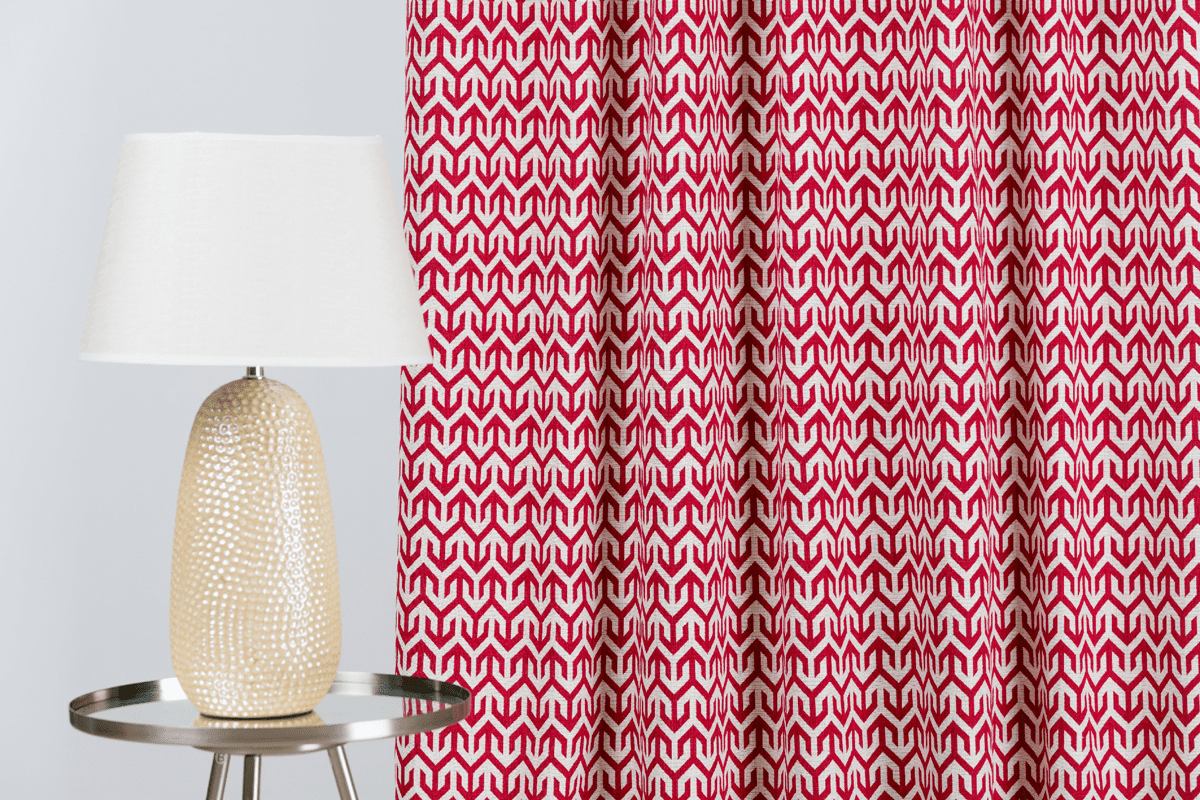 bengal red print curtain