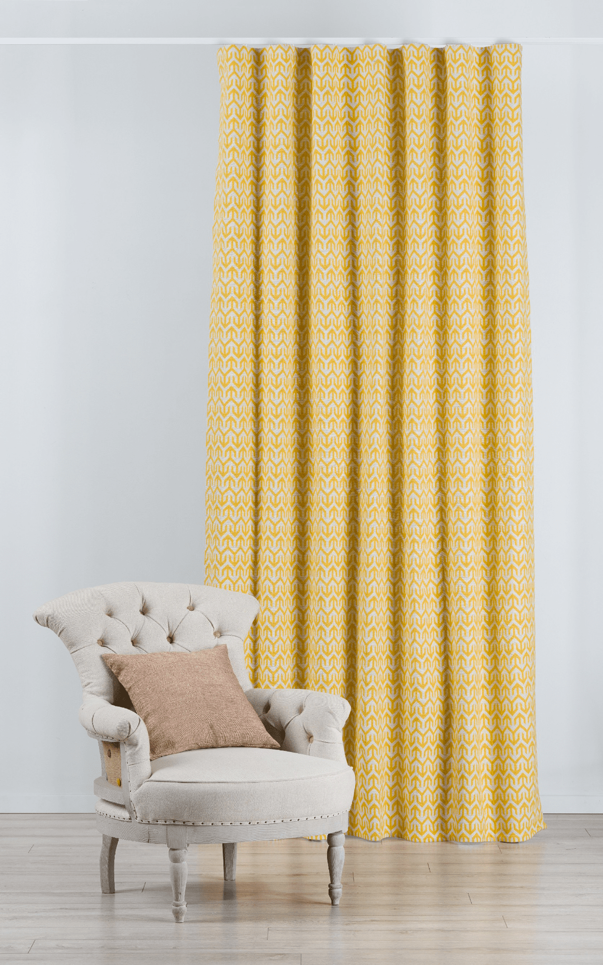 bengal yellow print curtain