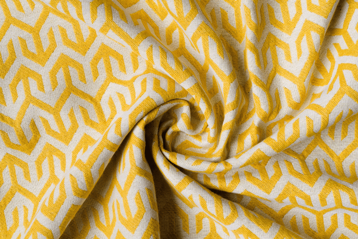 bengal yellow print curtain