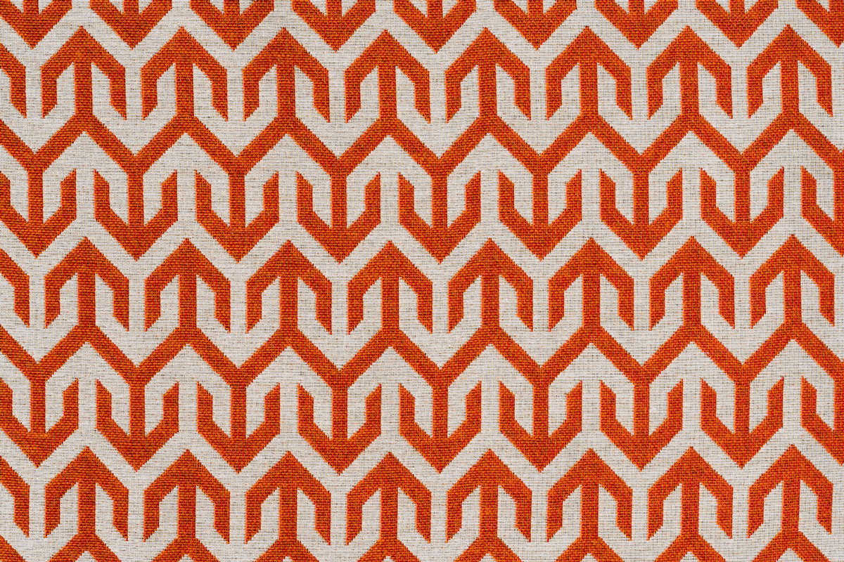 bengal orange print curtain