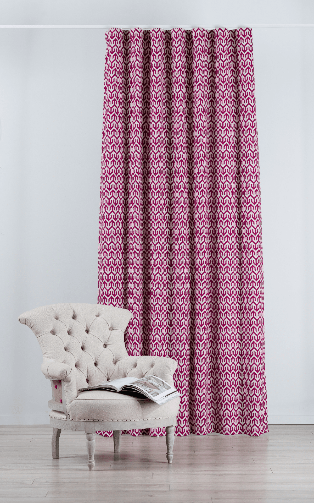 bengal purple print curtain