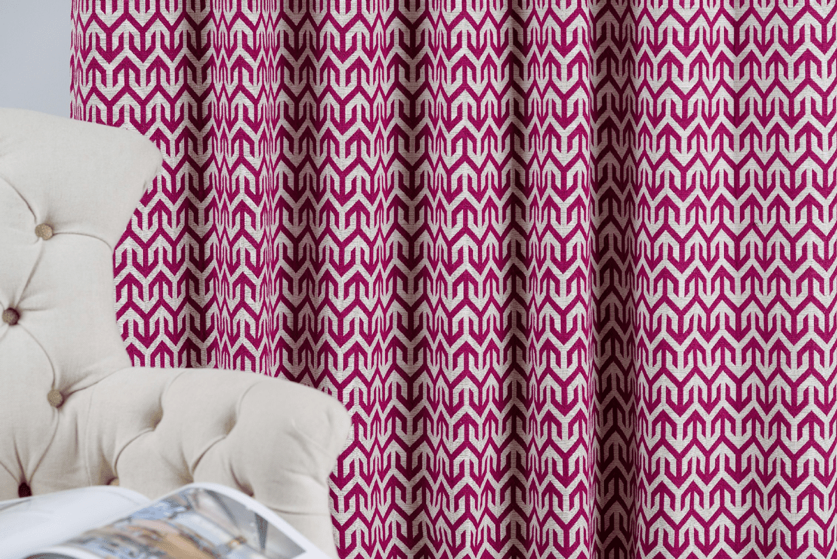 bengal purple print curtain