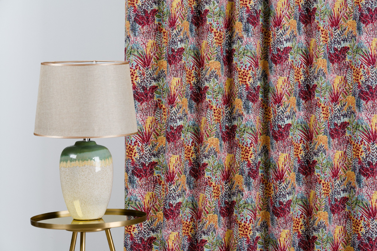 bermuda multicolor flower print curtain