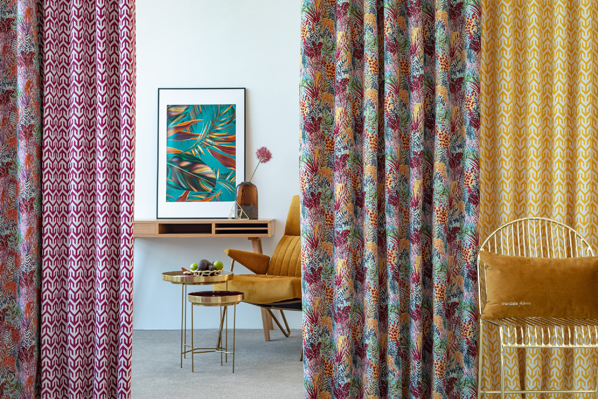 bermuda multicolor flower print curtain