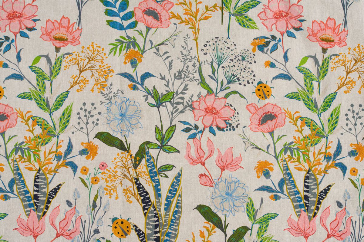 martinique multicolor print curtain