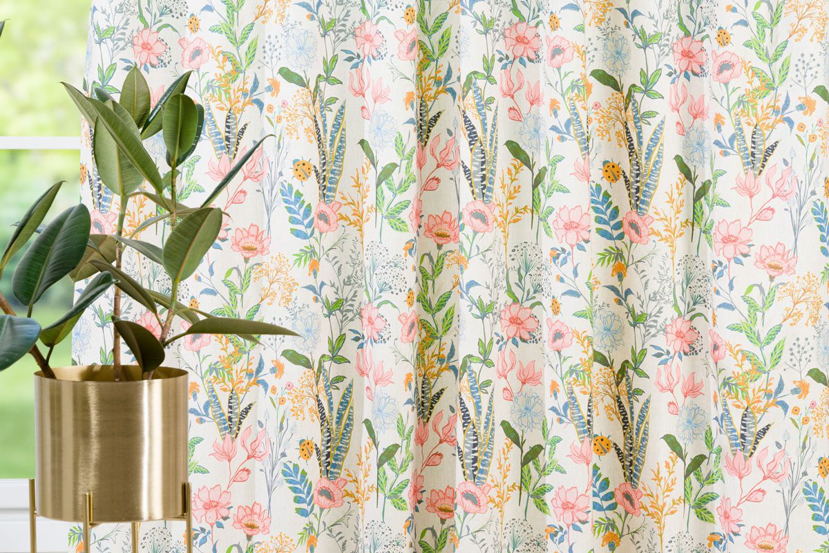 martinique multicolor print curtain