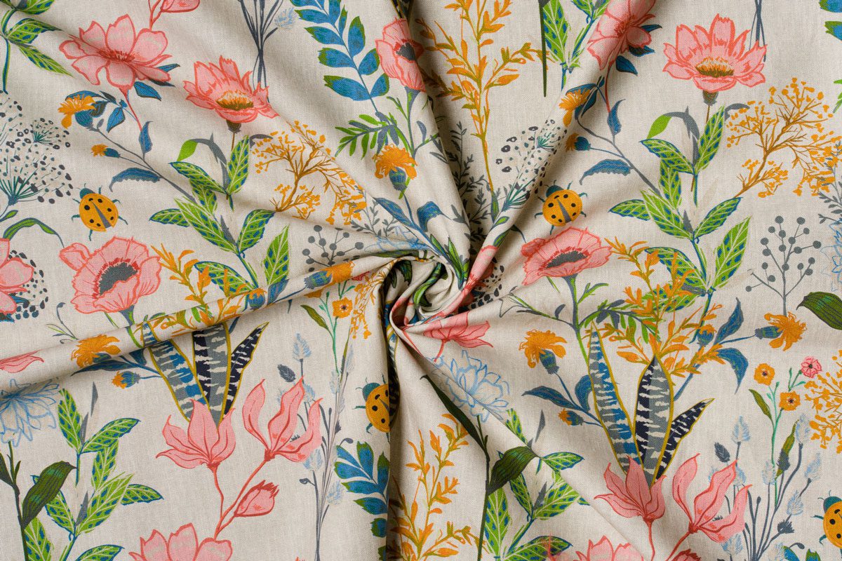 martinique multicolor print curtain