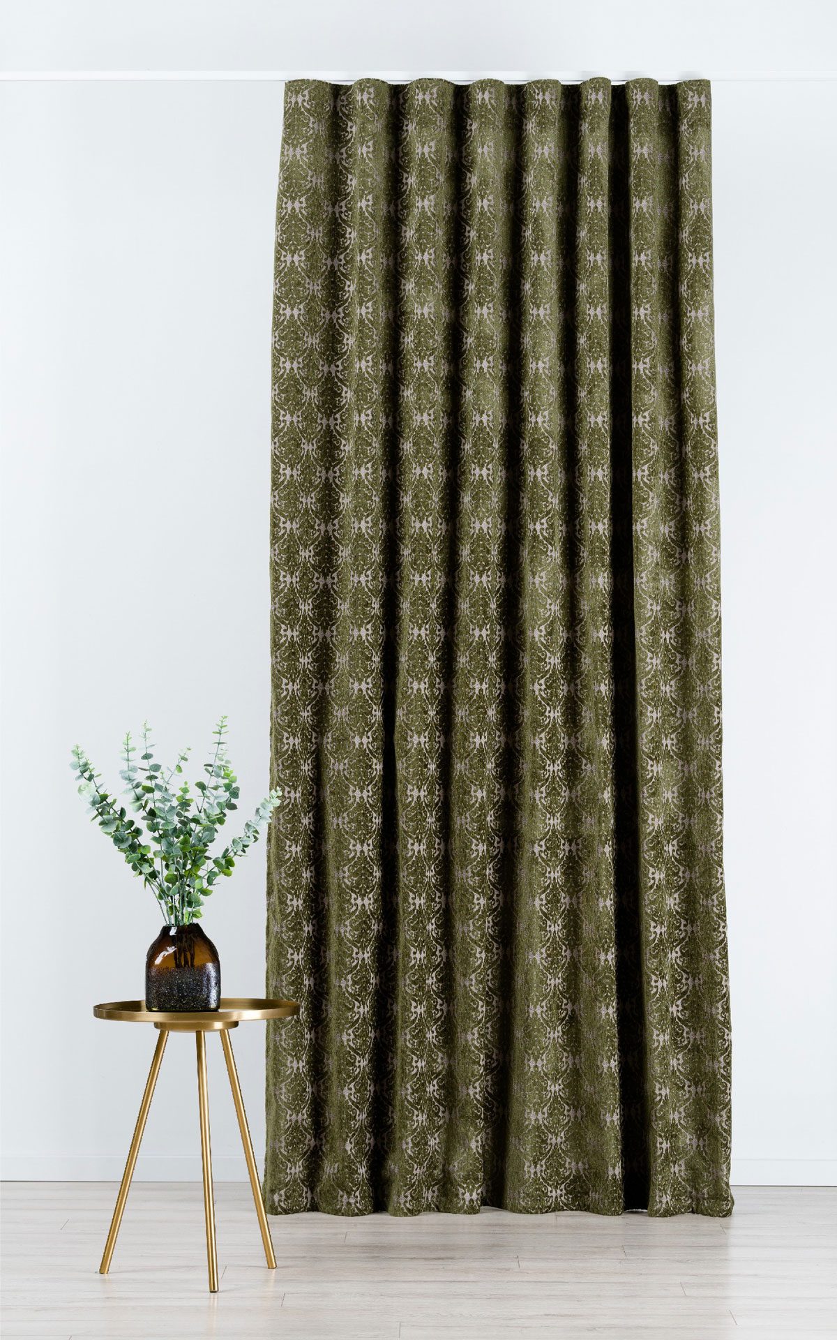 mezzo green print curtain