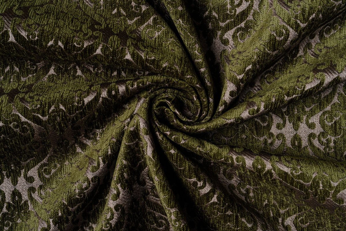 mezzo green print curtain