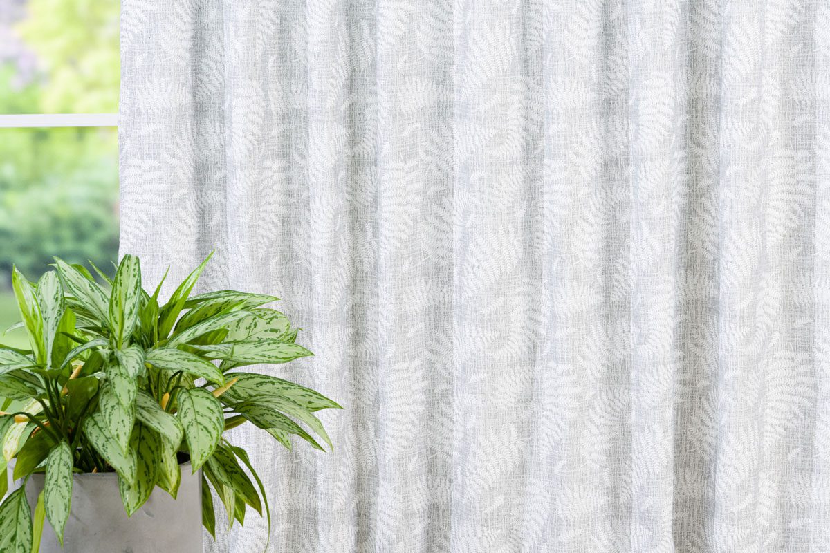 norah grey print curtain