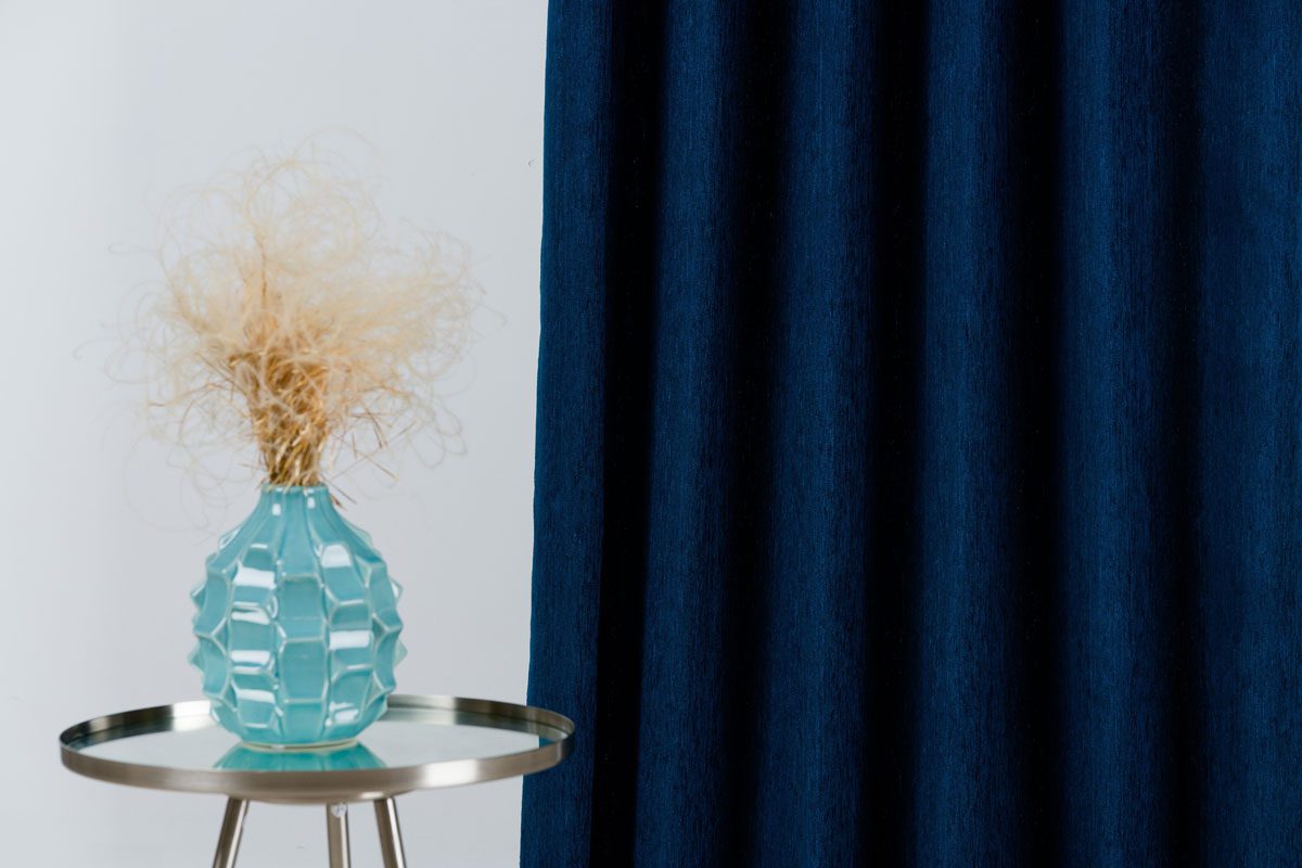 peron blue print curtain