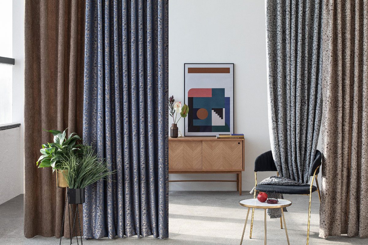 peron brown print curtain