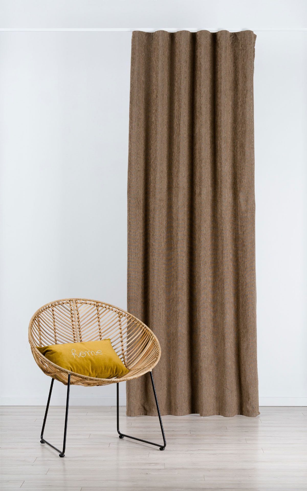 peron brown print curtain