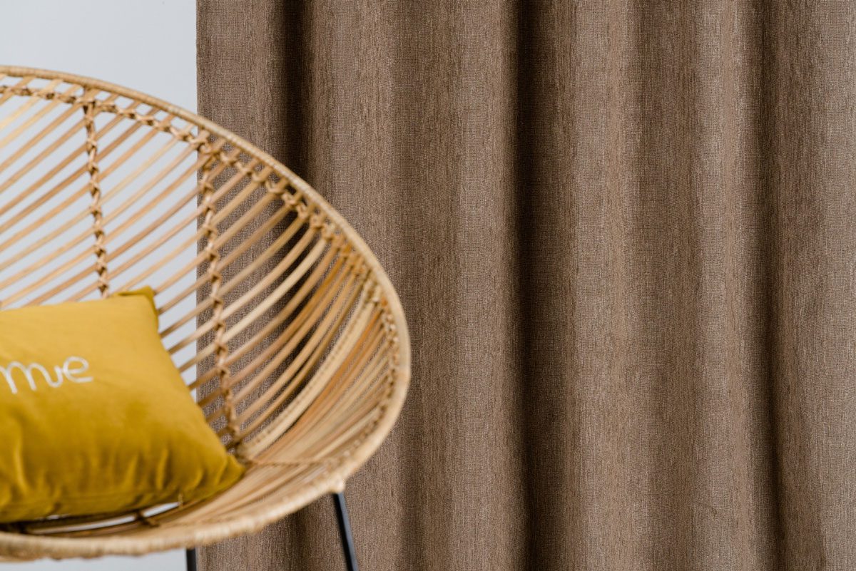 peron brown print curtain