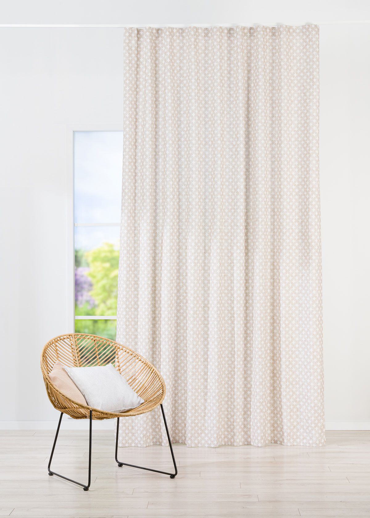 prato beige print curtain