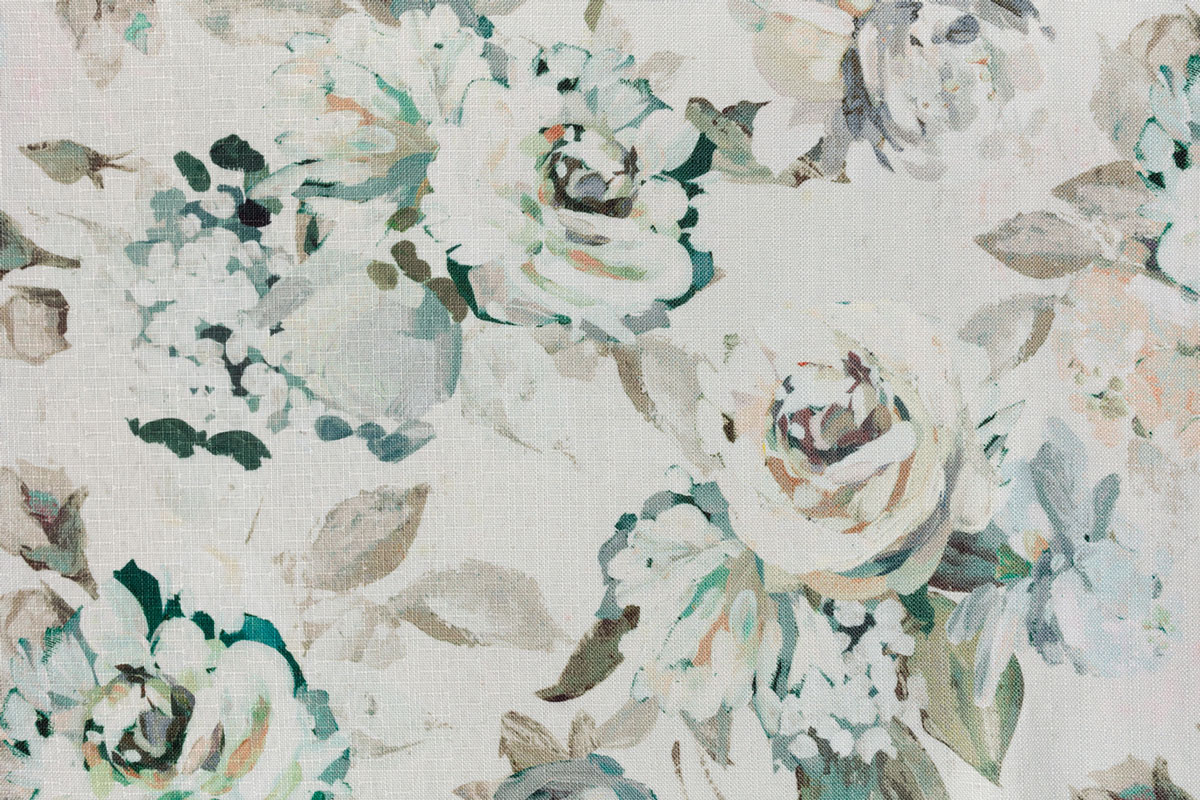 amore green print curtain