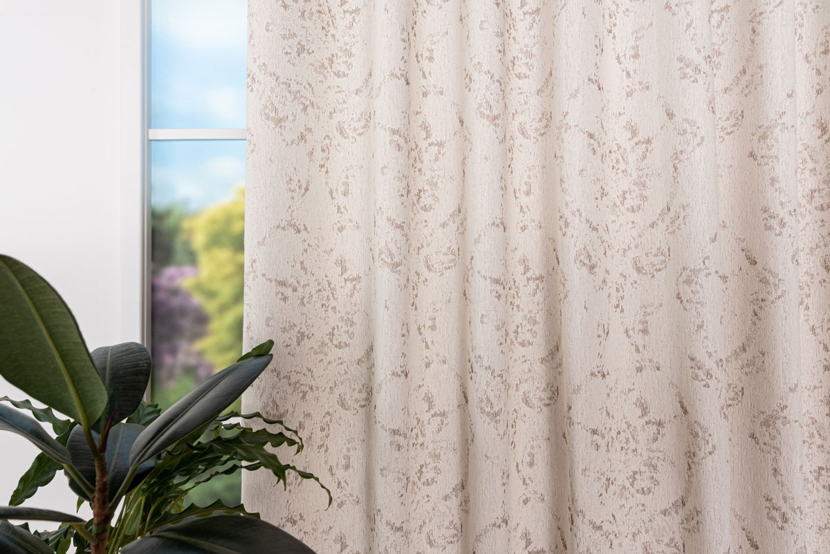 libra beige print curtain