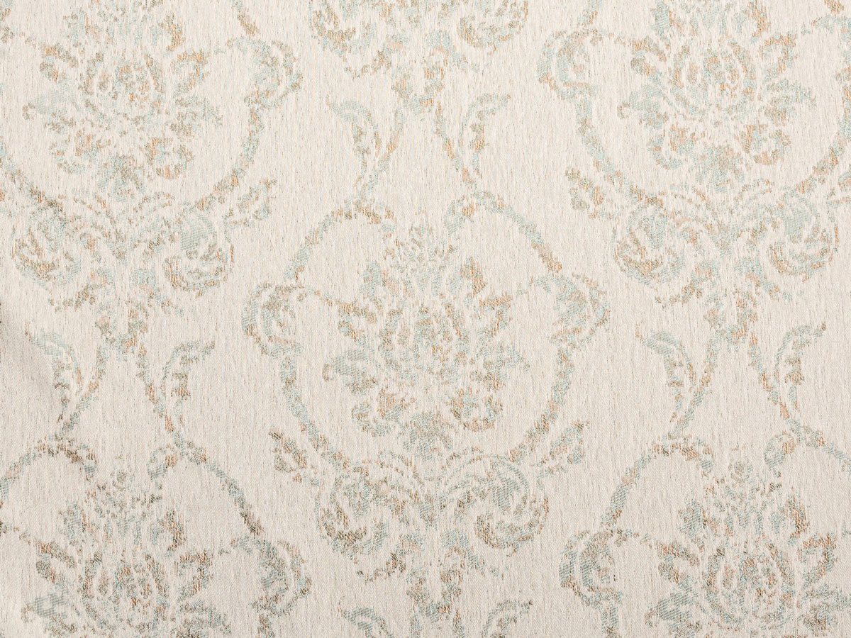 libra white print curtain