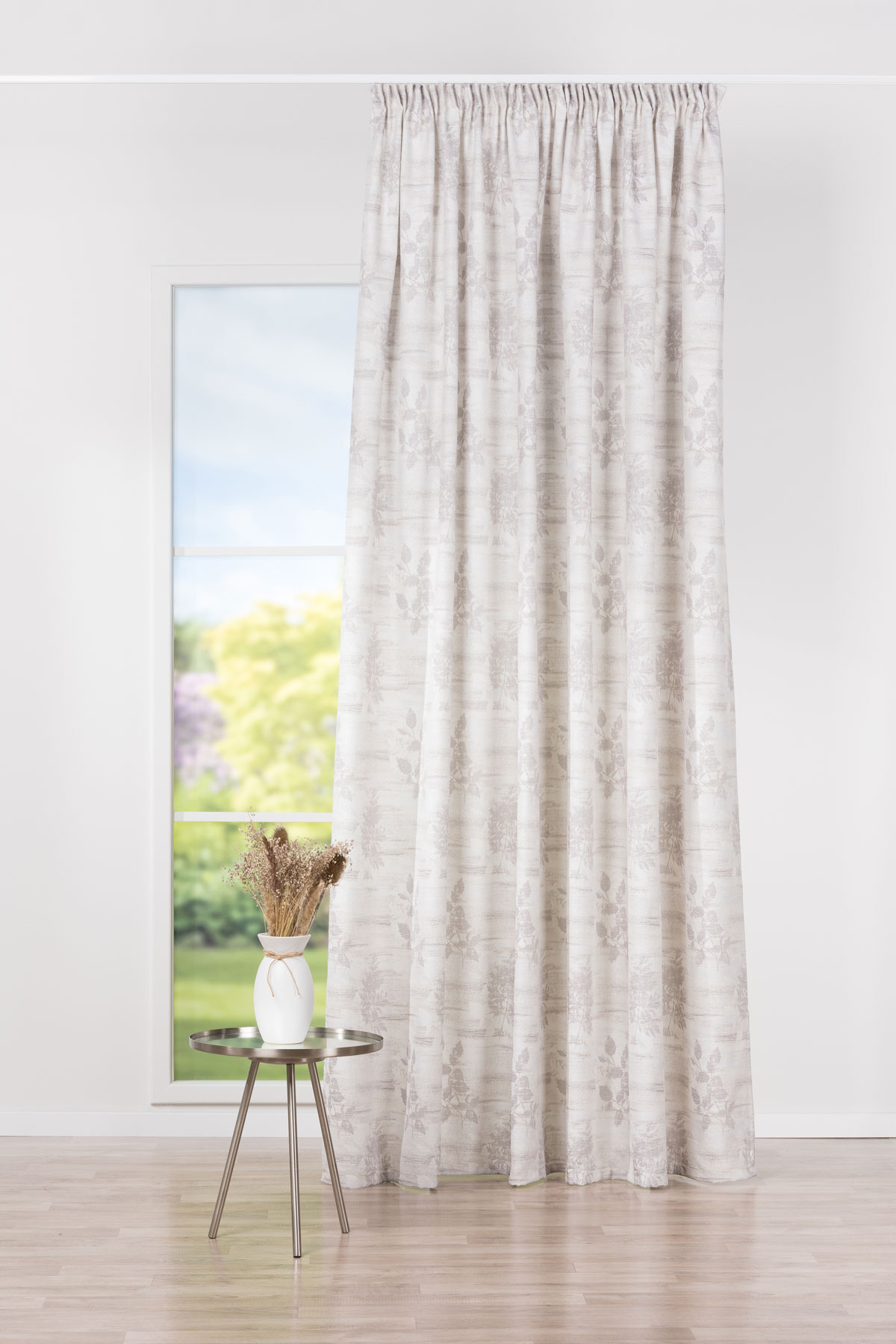 olbia beige print curtain