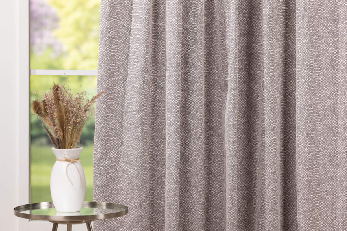 paco grey print curtain