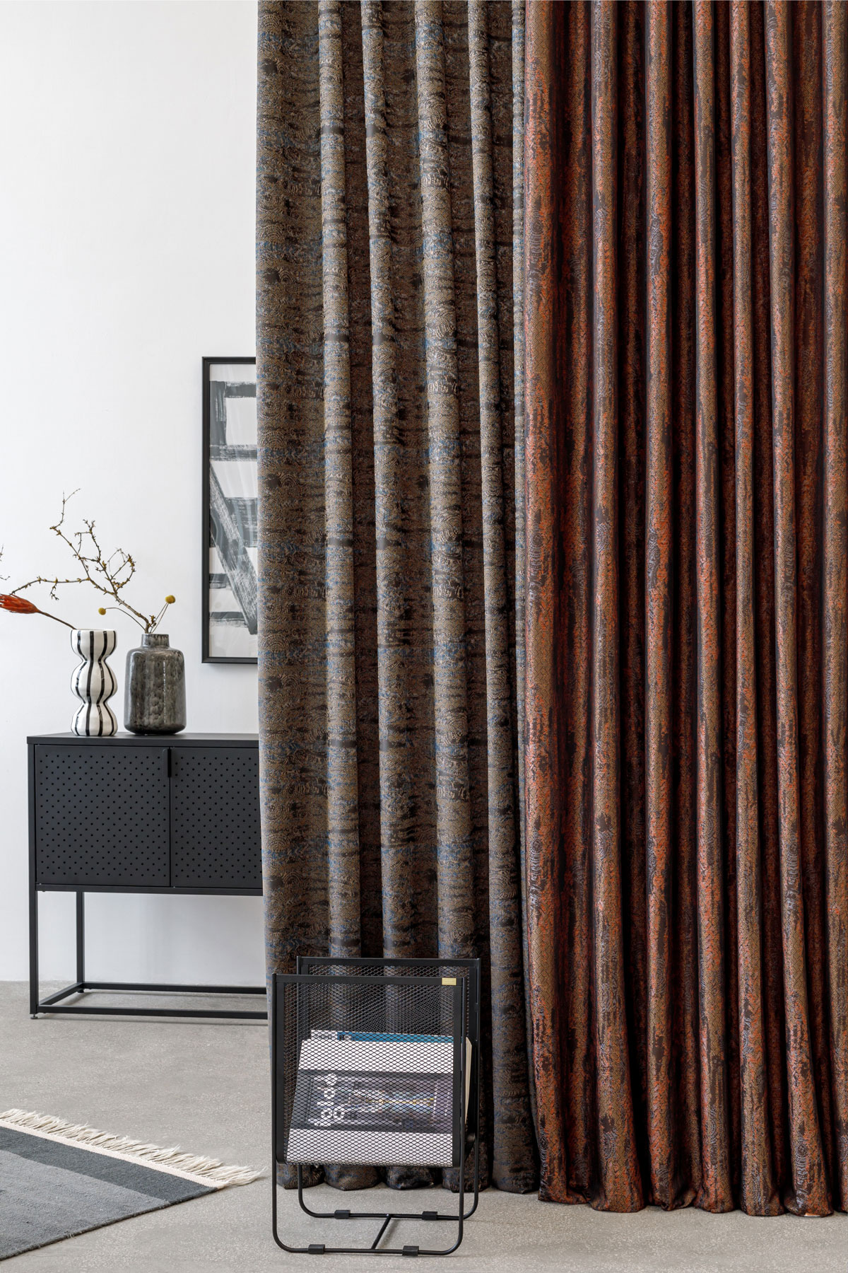 sergenti brown print curtain