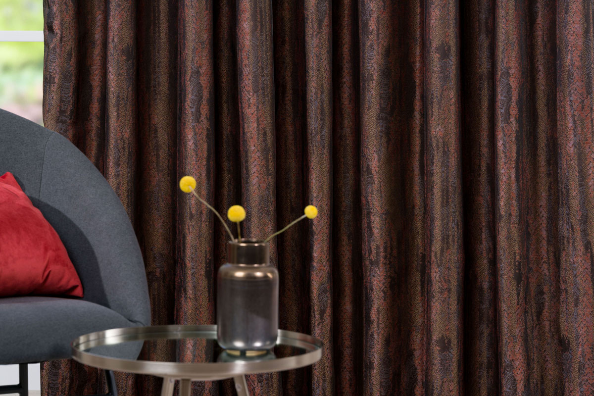 sergenti brown print curtain