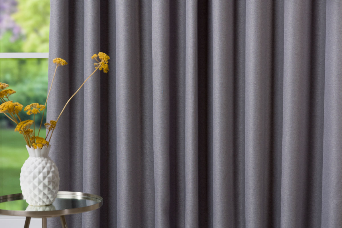 hugo grey print curtain