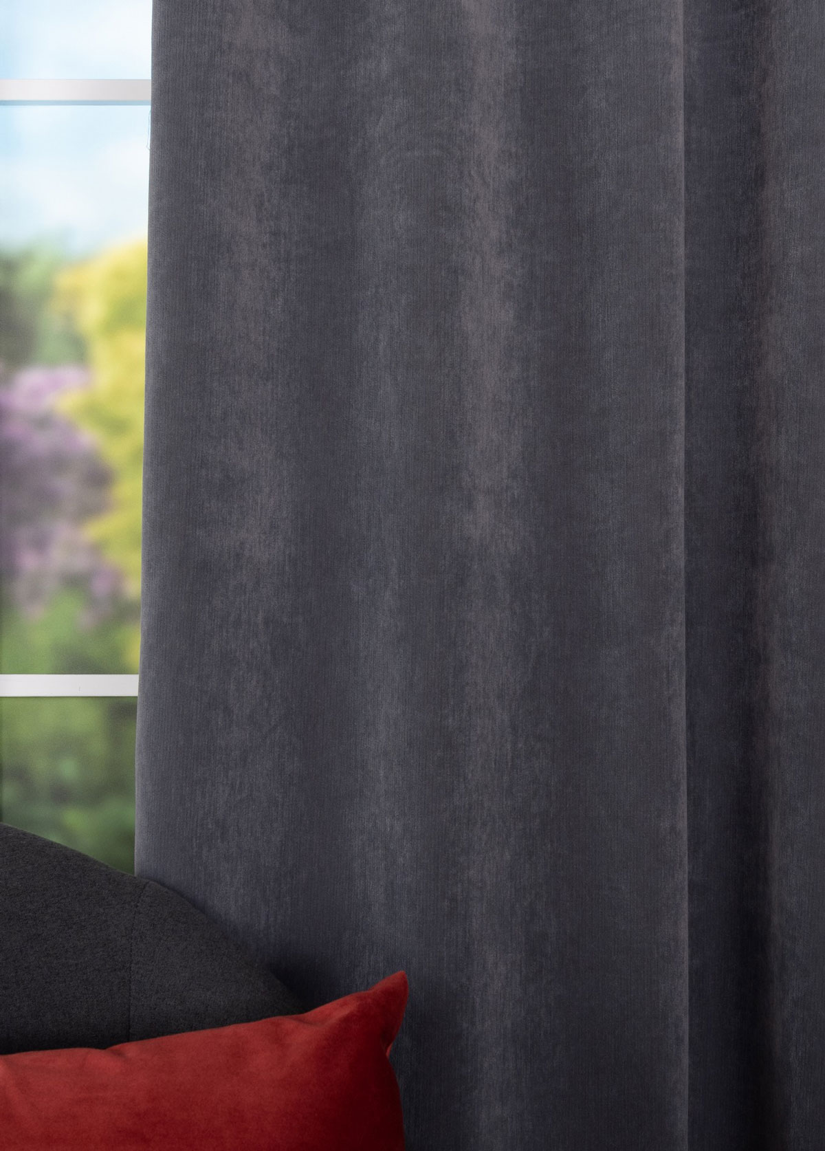 brioni grey print curtain