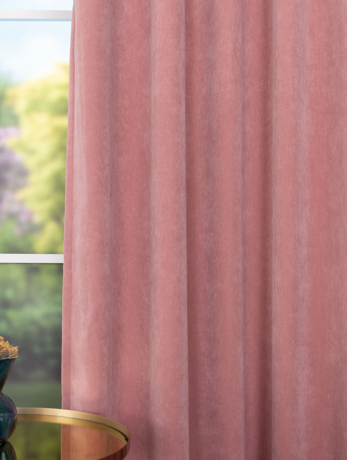 ponte pink print curtain