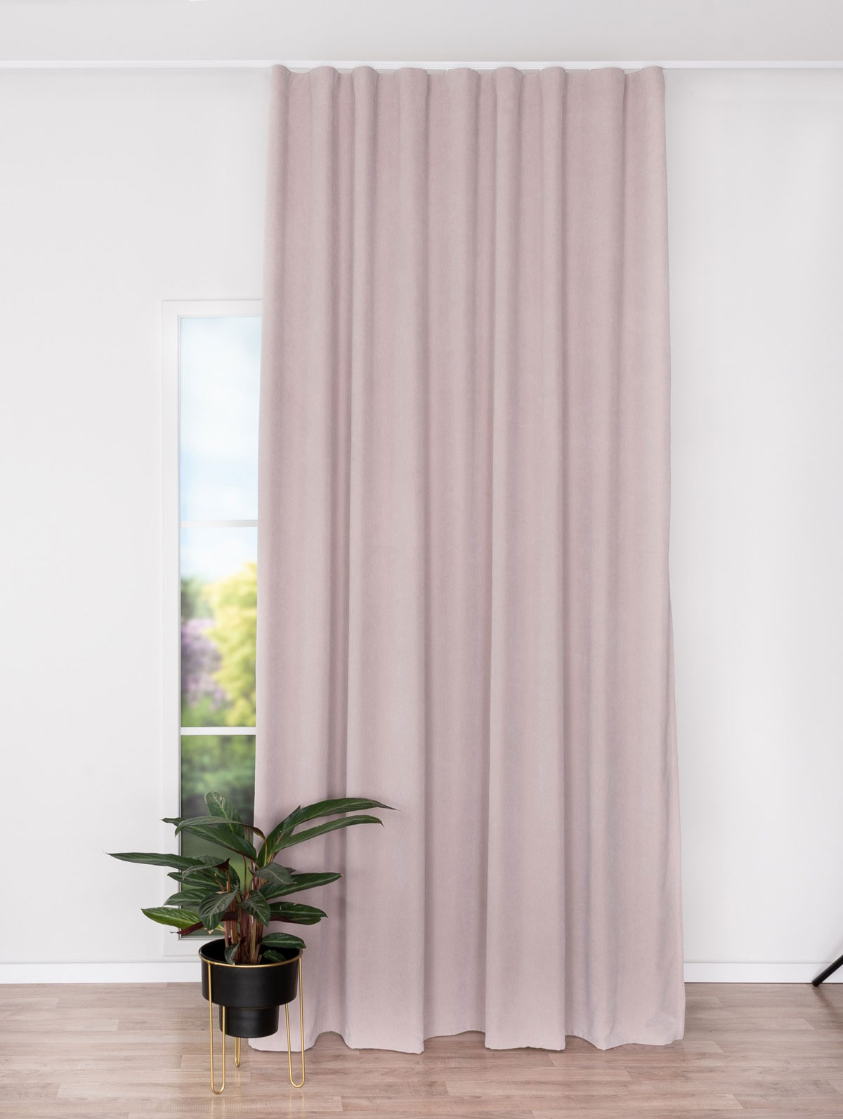 ponte beige print curtain