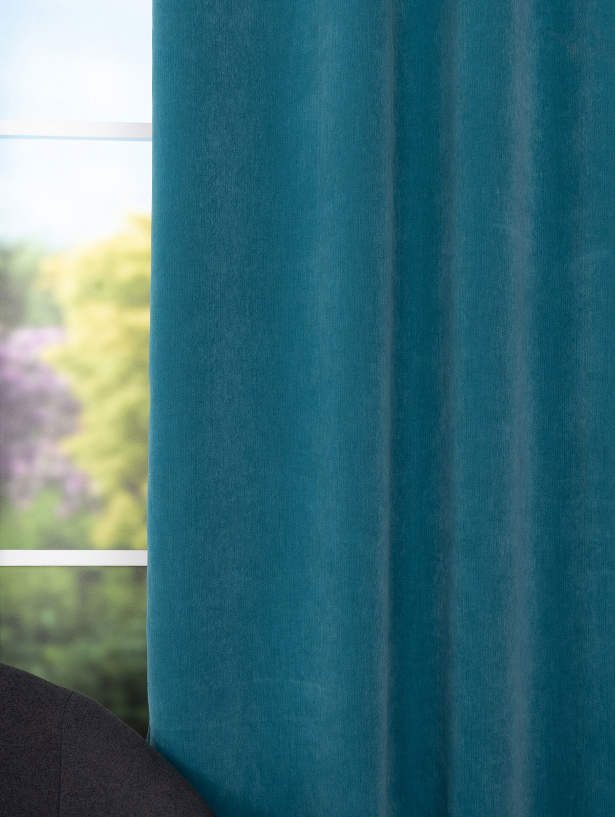 ponte blue print curtain