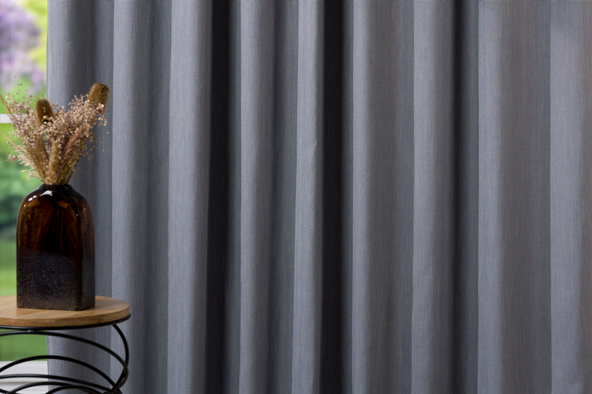 cove grey print curtain