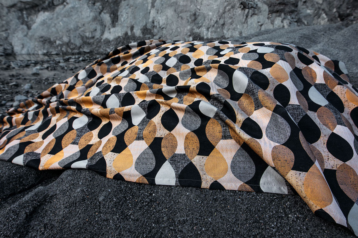 trento brown print curtain