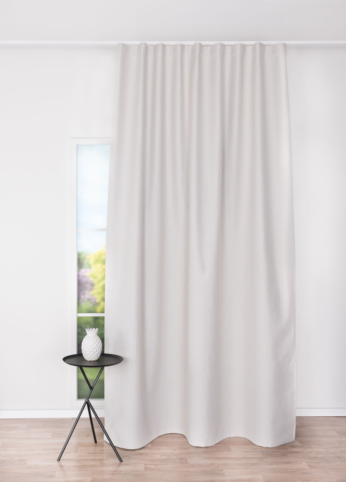 zenith beige print curtain