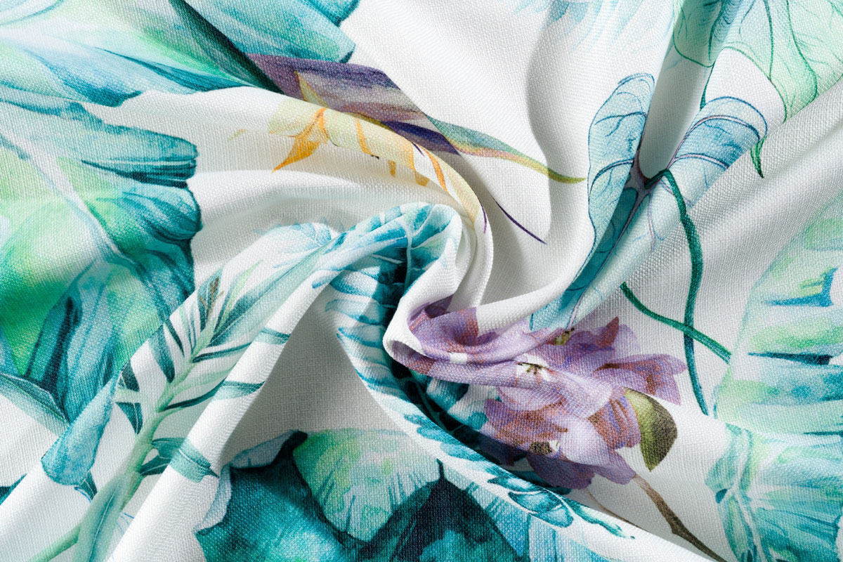 bali blue print curtain