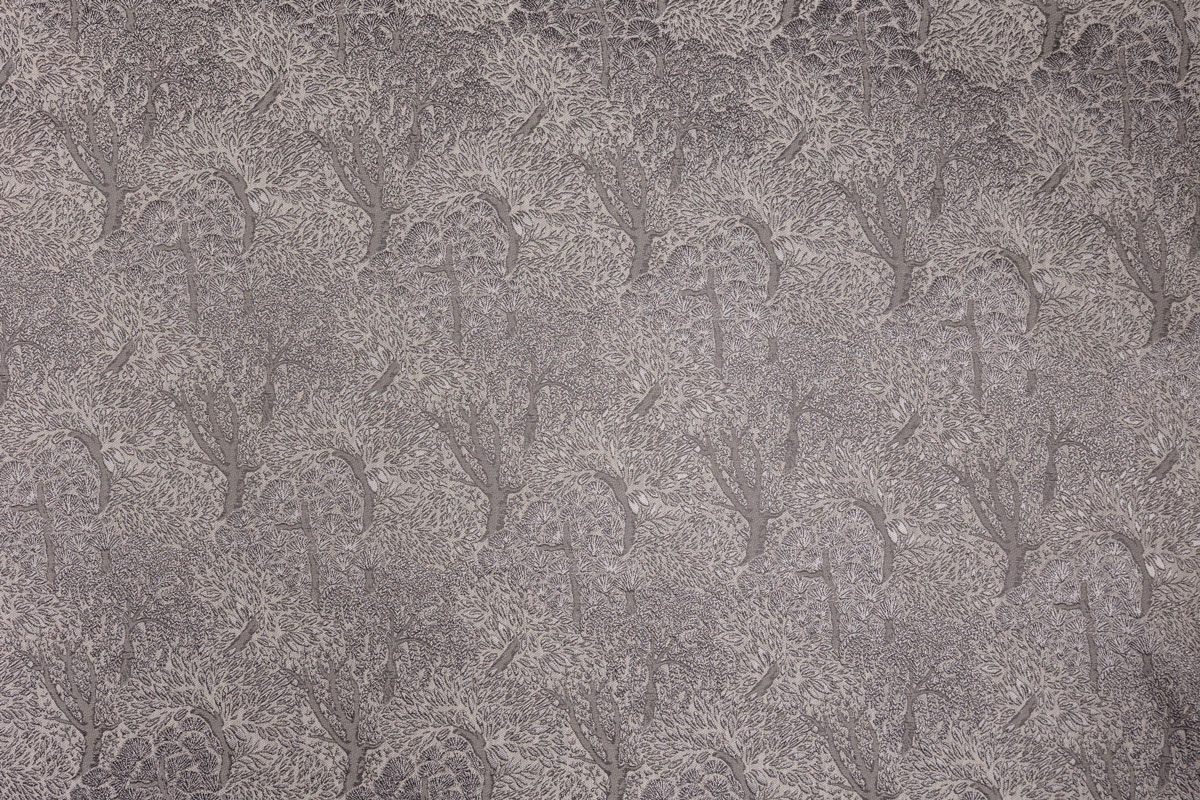 cork grey print curtain