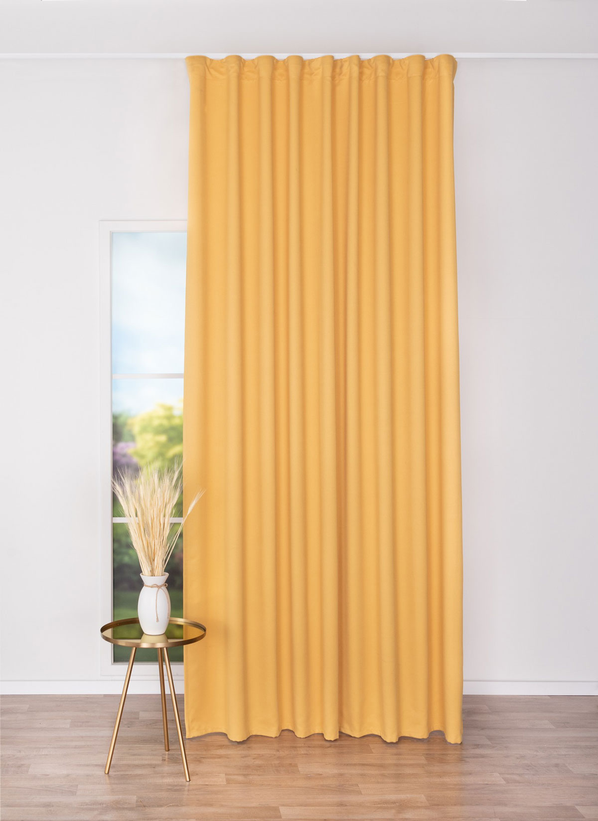 modern yellow print curtain