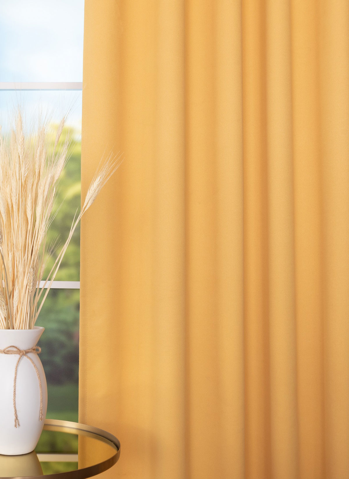 modern yellow print curtain