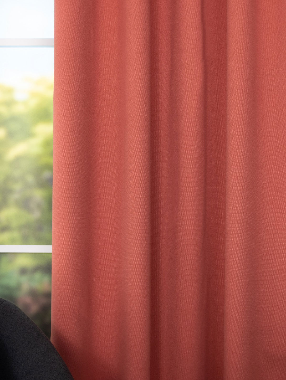 modern red print curtain