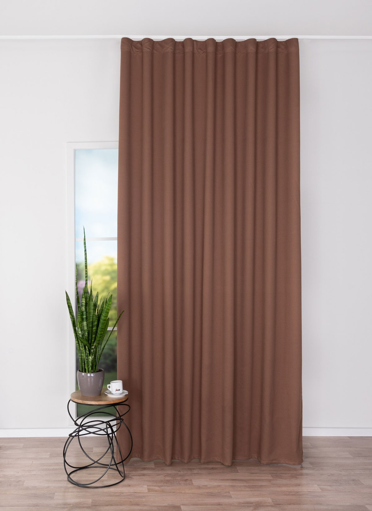 modern brown print curtain