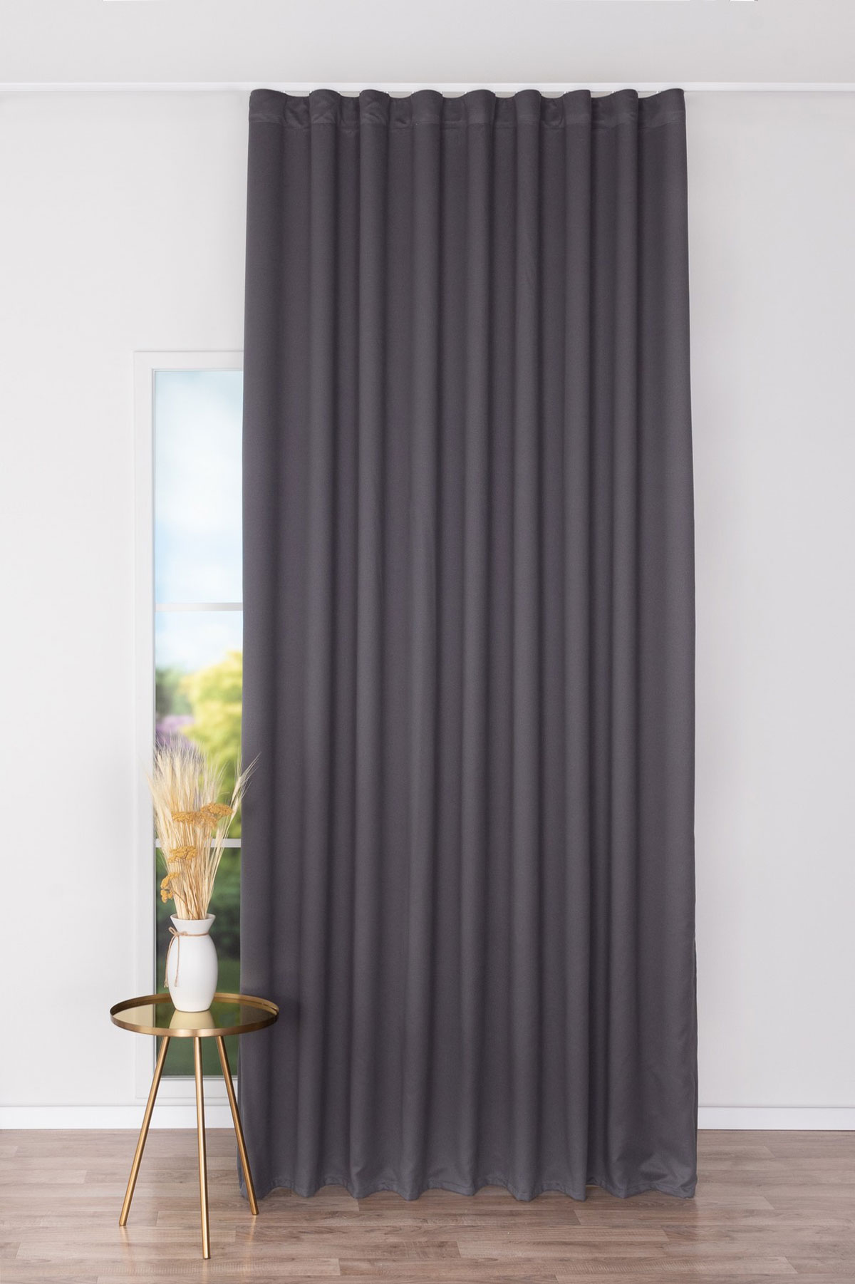 modern grey print curtain