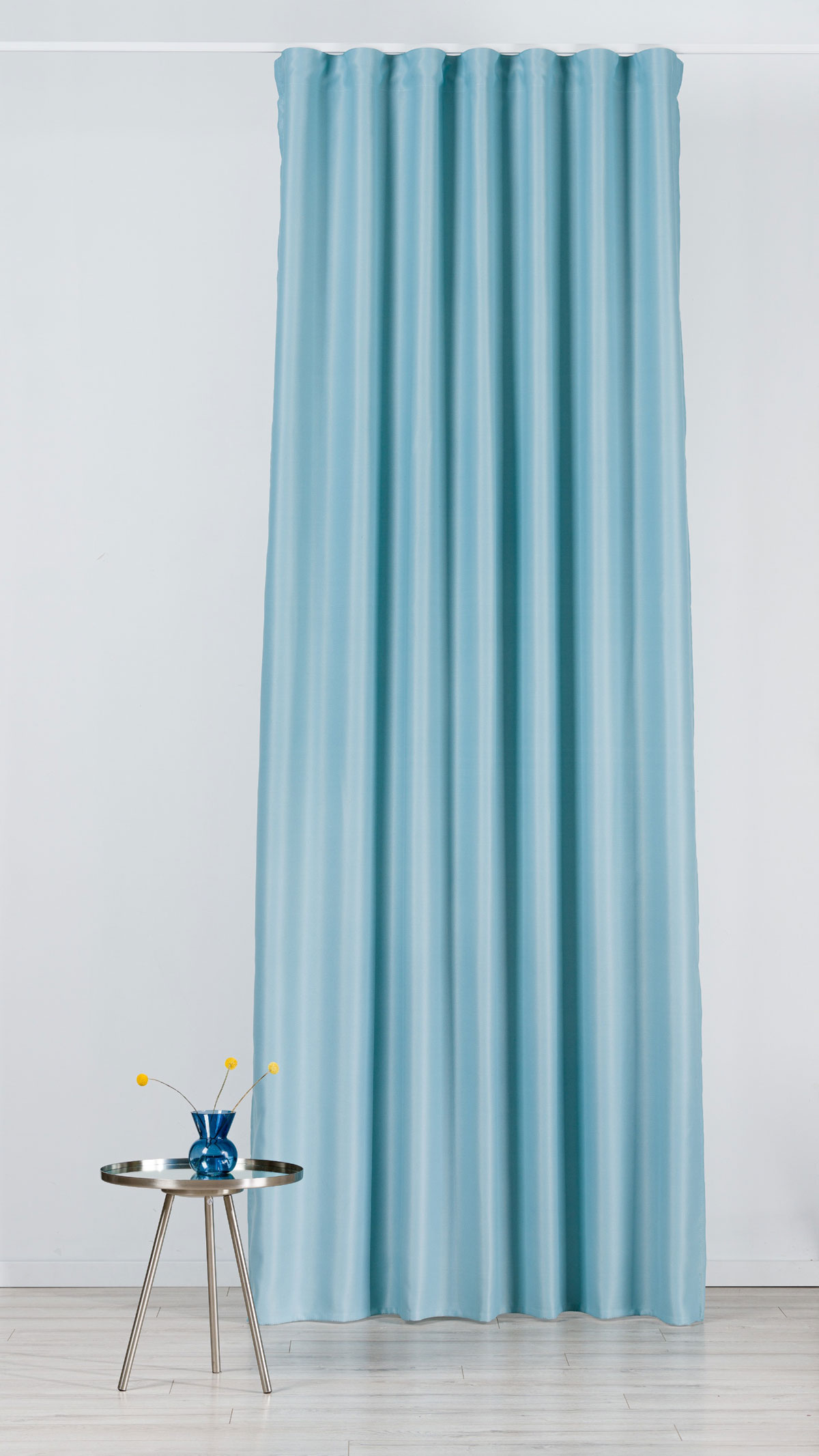 blackout blue print curtain