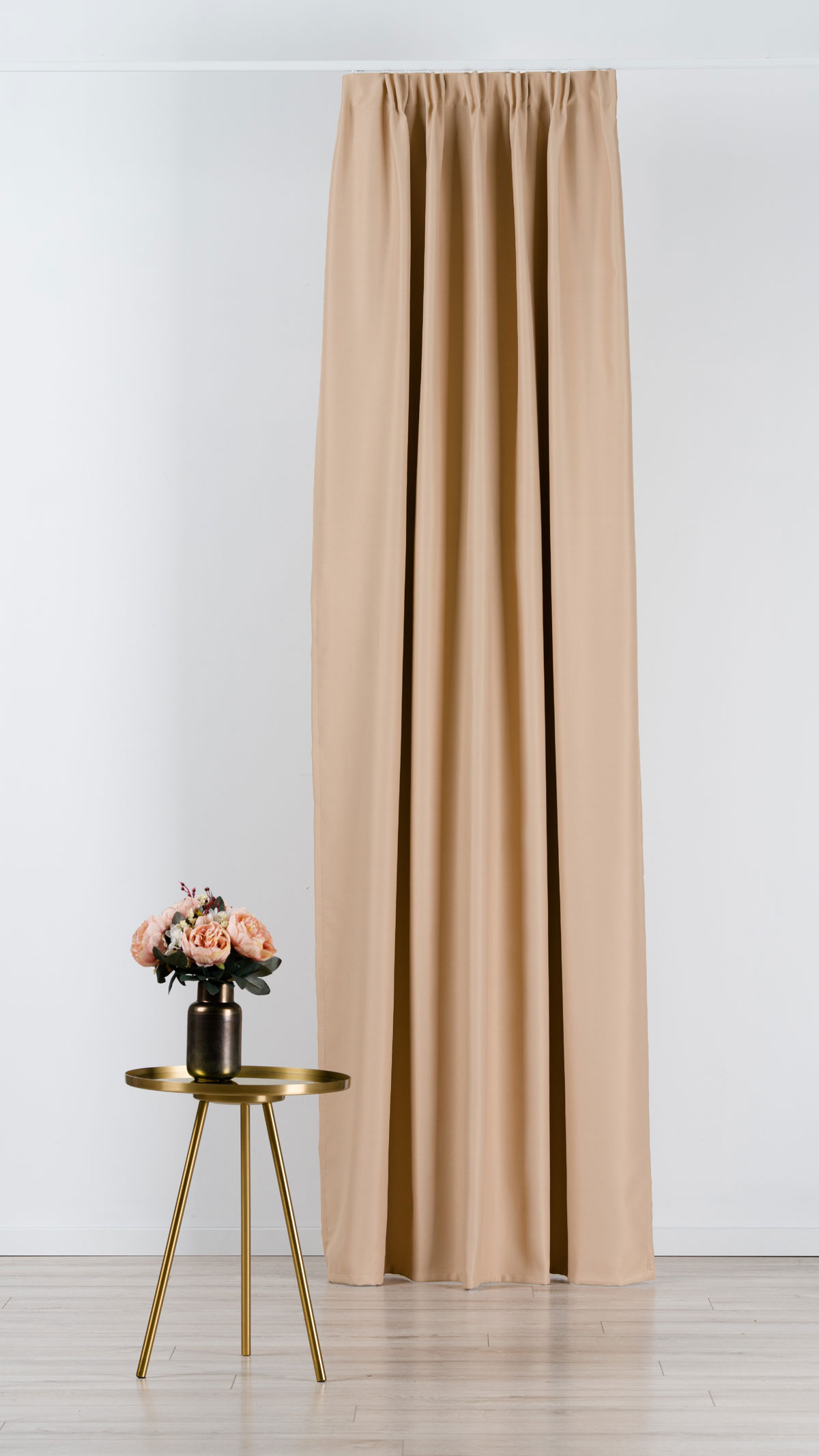 blackout beige print curtain
