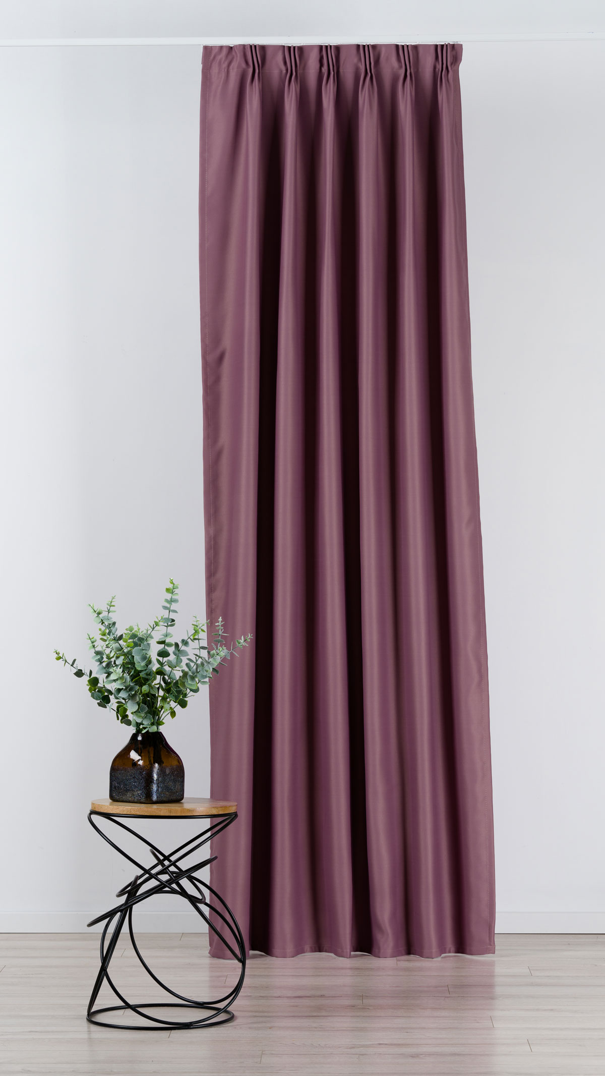 blackout purple print curtain