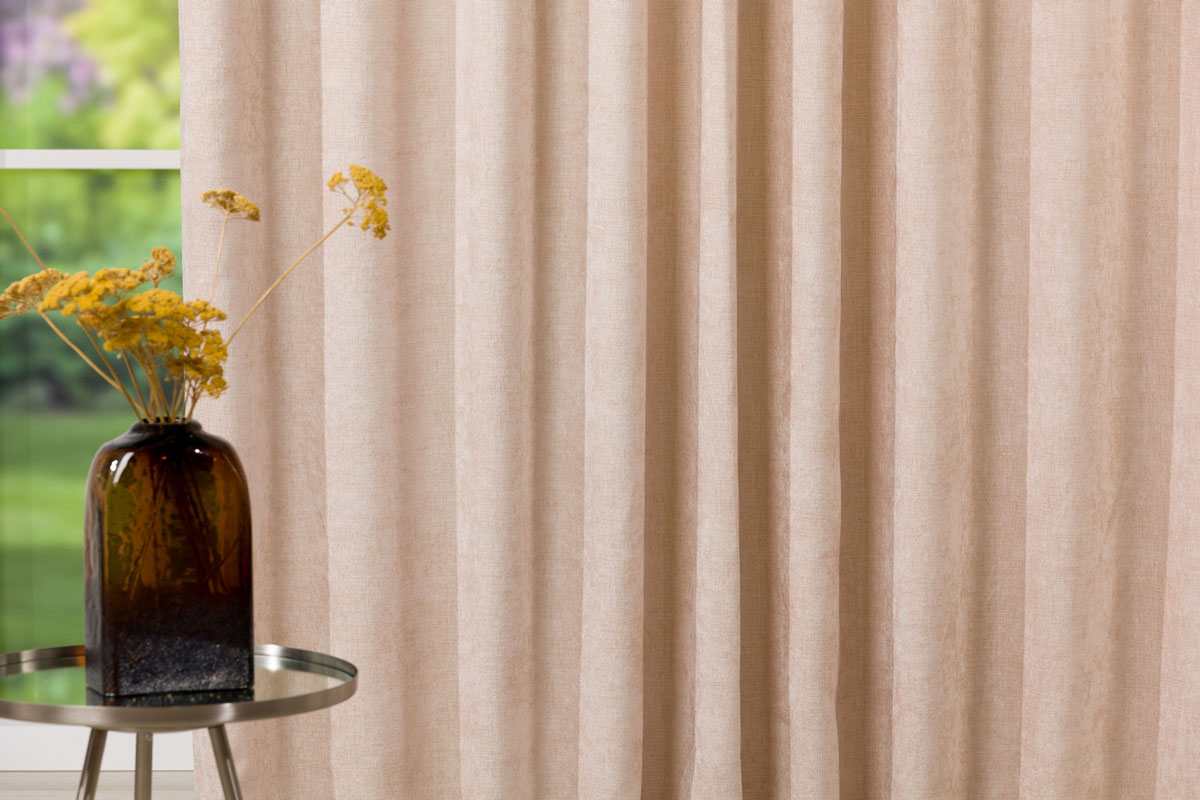 intense beige print curtain