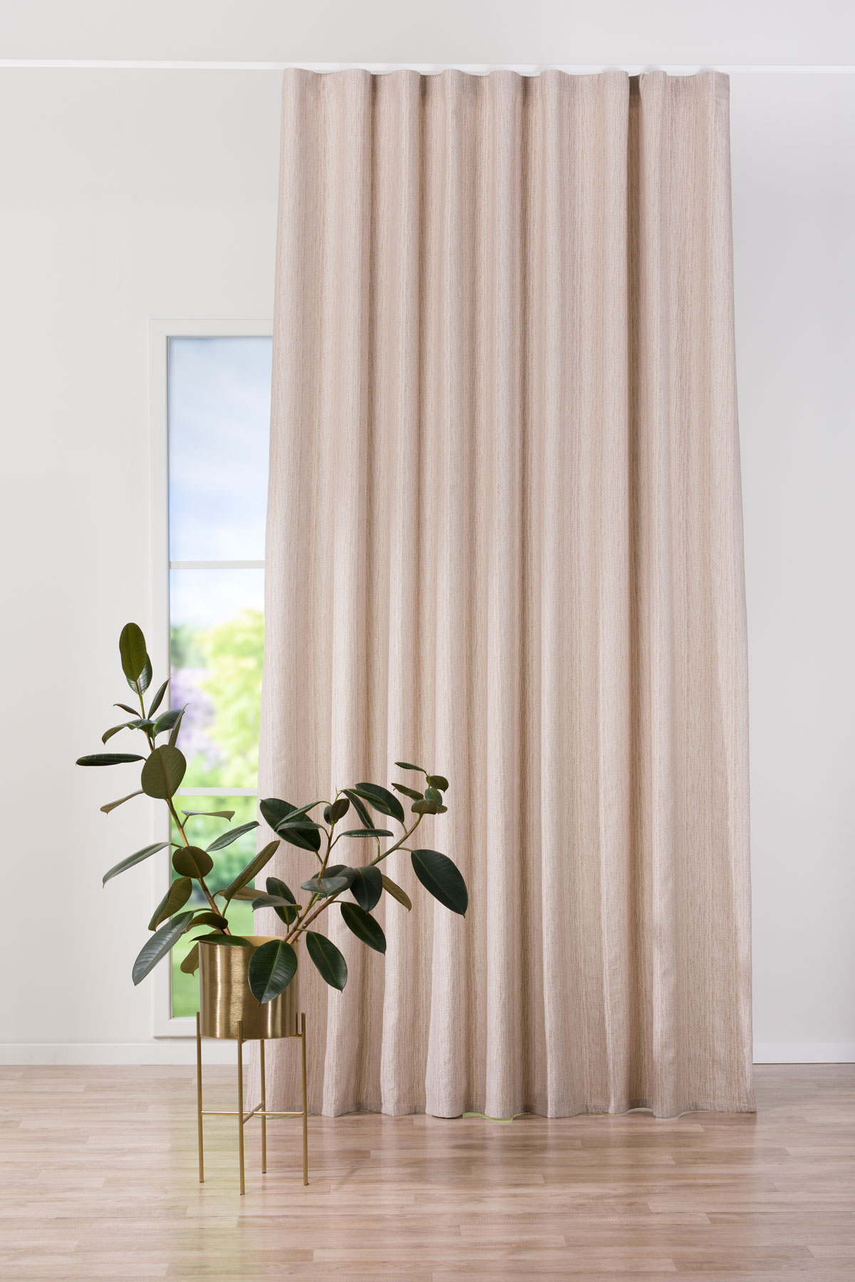 nordic beige print curtain