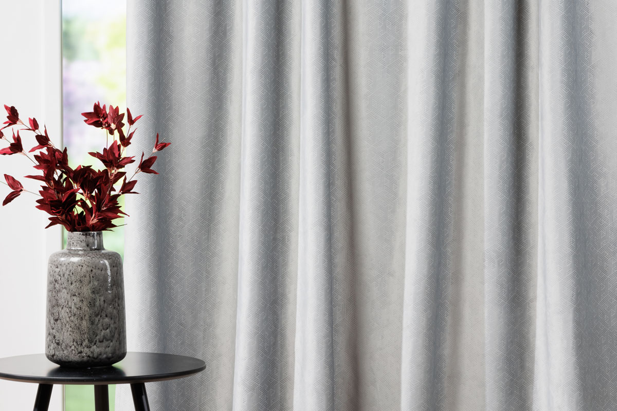 roma grey print curtain