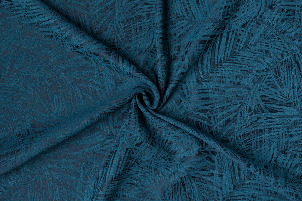 allegro blue print curtain