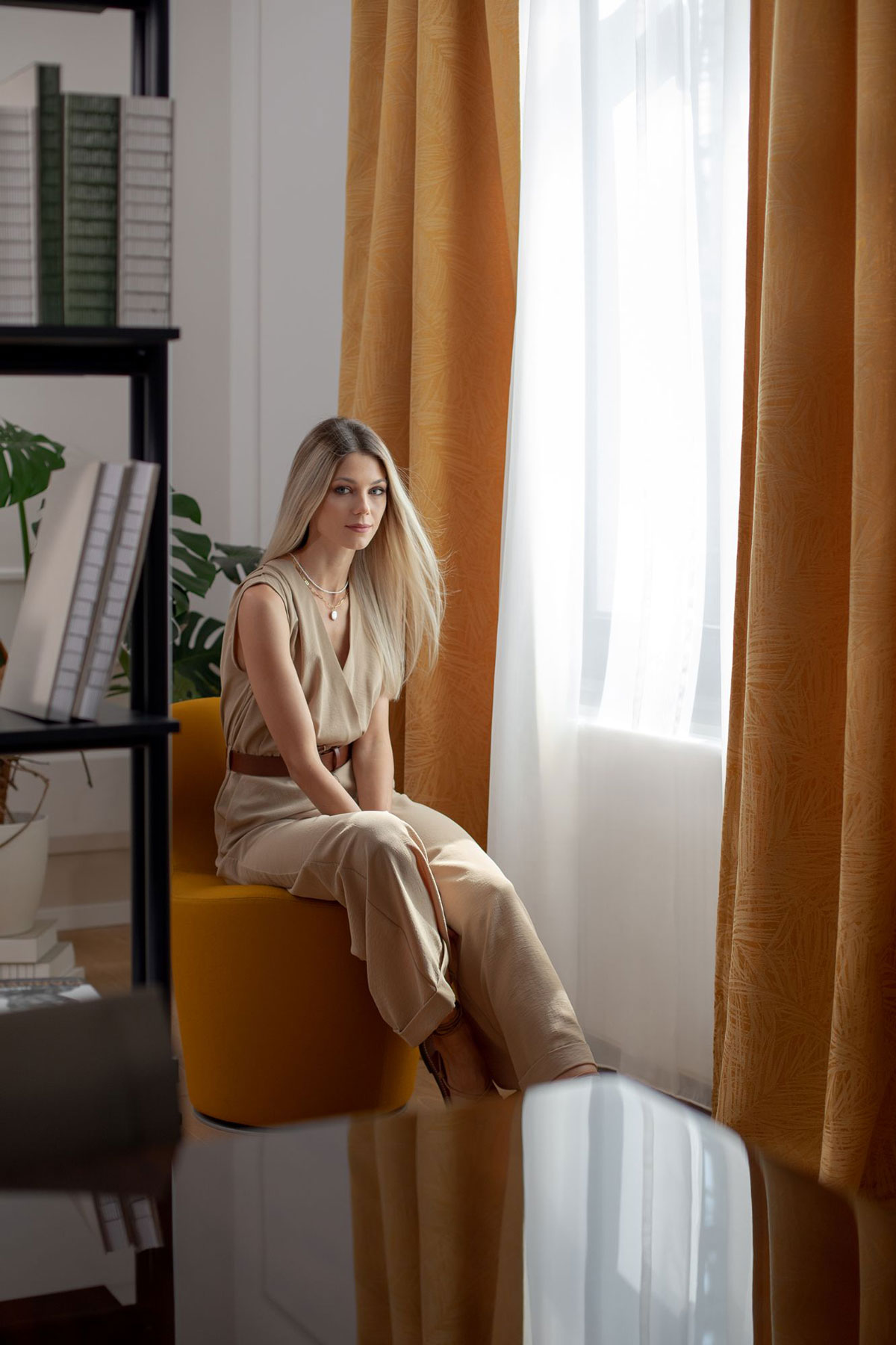 allegro yellow print curtain