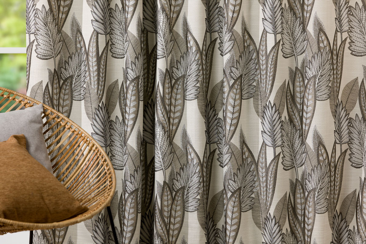dominica beige print curtain